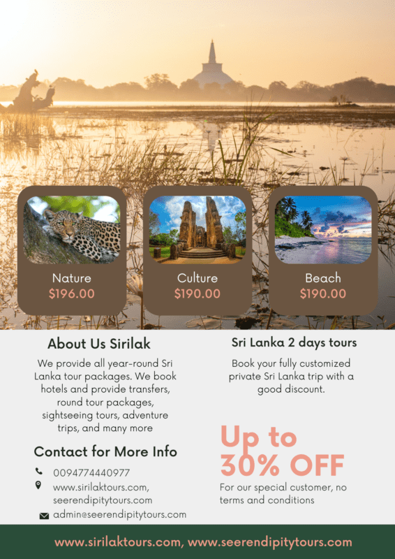 Click here to choose your best Sri Lanka 2-day trip 