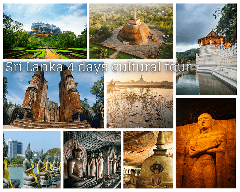 What are the most important 7 places for Sri Lanka cultural tour?