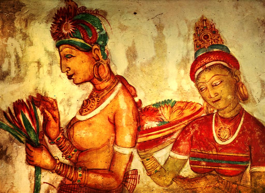 Sigiriya fresco's schilderijen